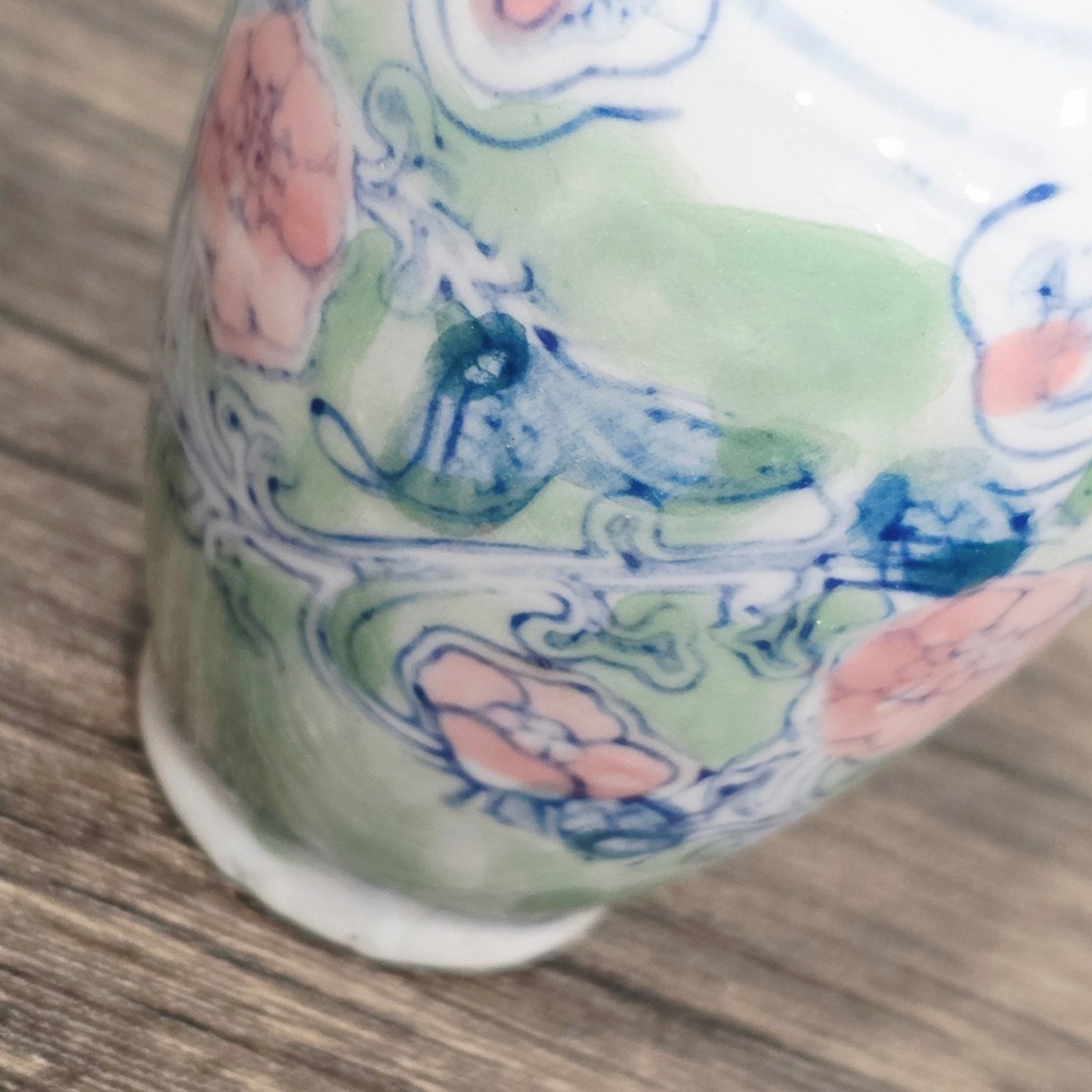 Santini Italy Style Mini Ceramic Vase‎ Floral Blue Pink Green Decorative Vintage - Picture 4 of 5